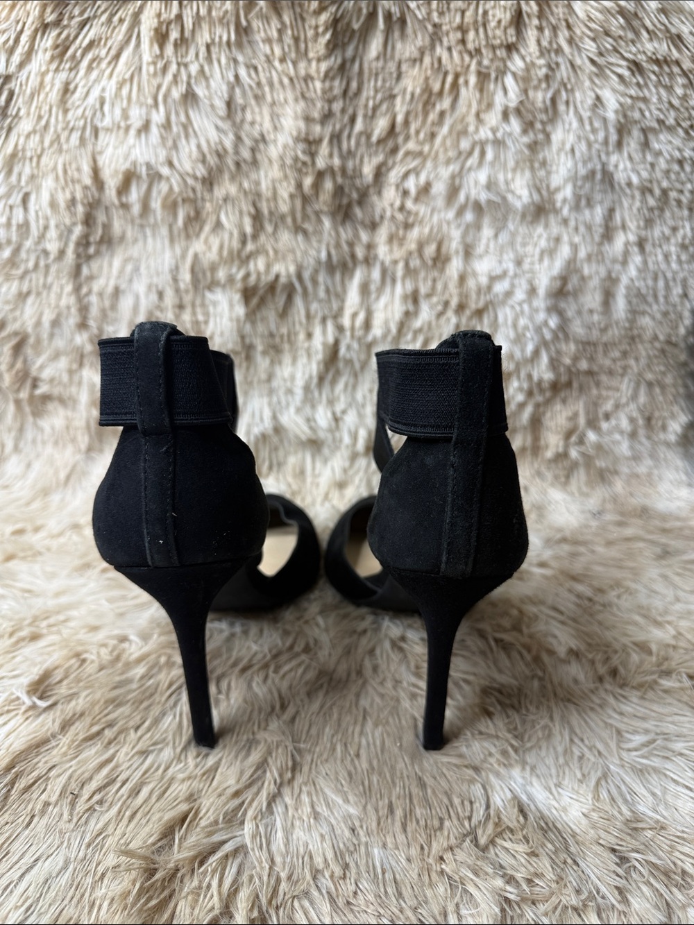 Jessica Simpson Black Pointed-Toe Ankle Strap Heels - Picture 5 of 12